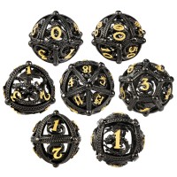 Hollow Spherical Dice 21.45mm Metal DND Dice Set Dungeons and Dragons DND Polyhedral Metal Dice Set DND Gaming Dice round Orb UNIQUE