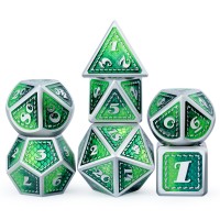 Dragon Scale Metal Dice 16mm Metal DND Dice Set Dungeons and Dragons DND Polyhedral Metal Dice Set DND Gaming Dice