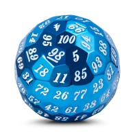 Metal D100 50mm D100 Dice 100 Sided Die Metal DND Dice Set Dungeons and Dragons DND Polyhedral Metal Dice Set DND Gaming Dice