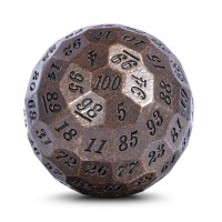 Metal D100 50mm D100 Dice 100 Sided Die Metal DND Dice Set Dungeons and Dragons DND Polyhedral Metal Dice Set DND Gaming Dice