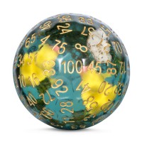 Resin Dice 50mm D100 Dice 100 Sided Die Resin DND Dice Set Dungeons and Dragons DND Polyhedral Resin Dice Set DND Gaming Dice