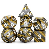 Striped Metal Dice 16mm Metal DND Dice Set Dungeons and Dragons DND Polyhedral Metal Dice Set DND Gaming Dice
